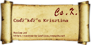 Csókás Krisztina névjegykártya
