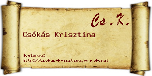Csókás Krisztina névjegykártya