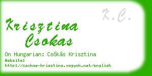 krisztina csokas business card